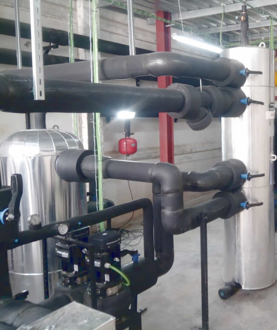 Instalación subcrítica de frío industrial por amoniaco